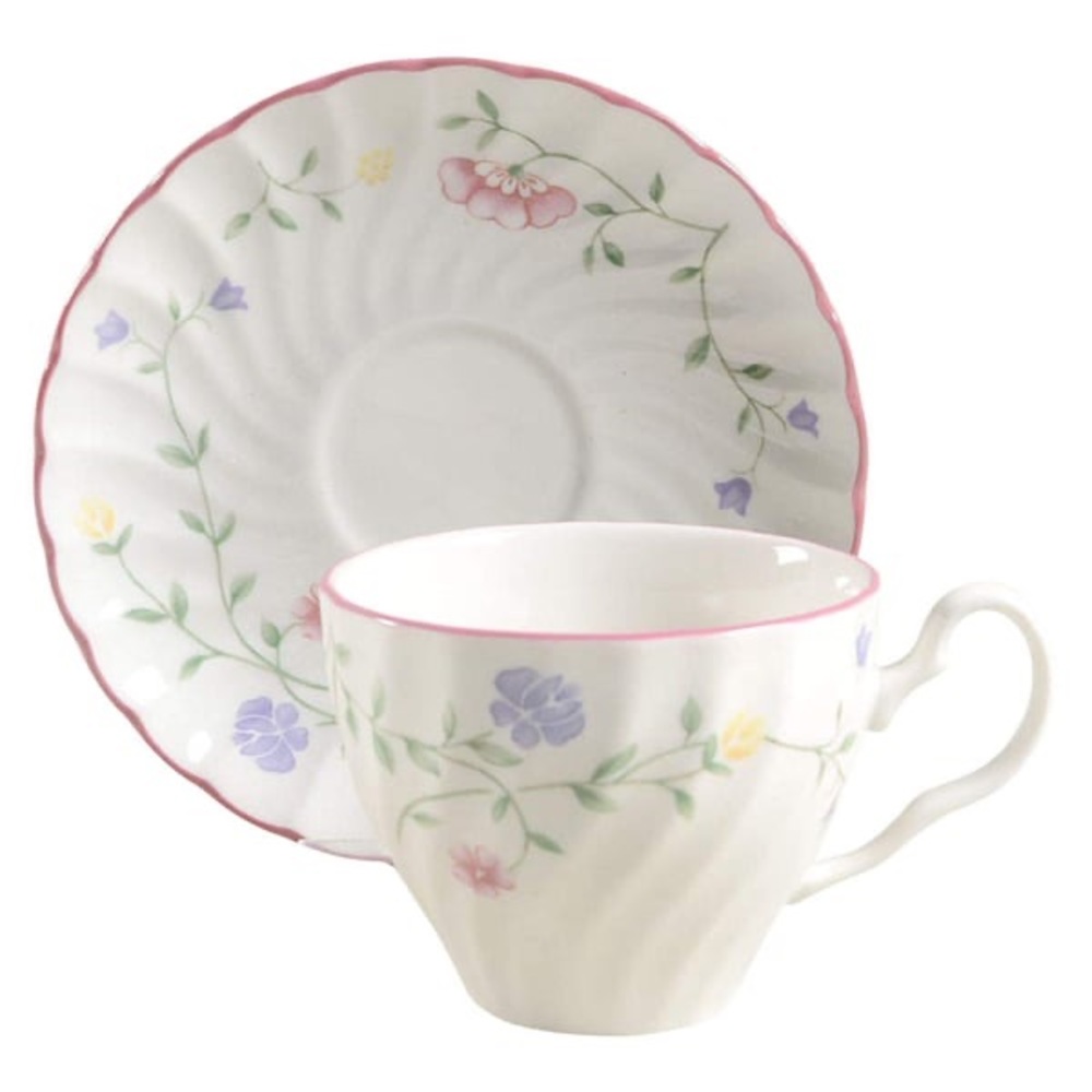 JOHNSON BROTHERS Summer Chintz SET of 4 Teacups/Saucers